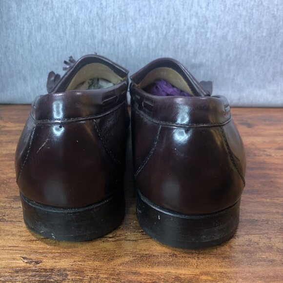 SAS Mens Size 13 M Burgundy Kiltie Tassel Leather Loafer Slip‎ On Dress Shoes - Picture 3 of 10